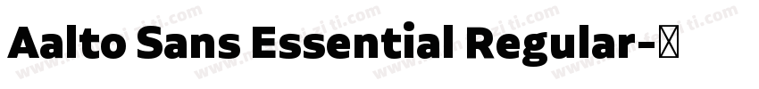 Aalto Sans Essential Regular字体转换